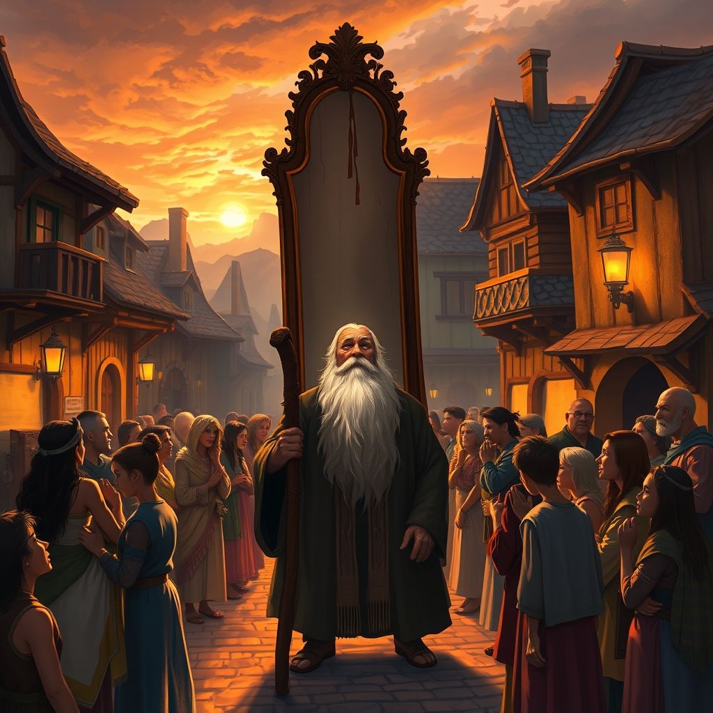 Le Miroir du Vieux Sage : Une Histoire qui Changea un Village 1 Sage